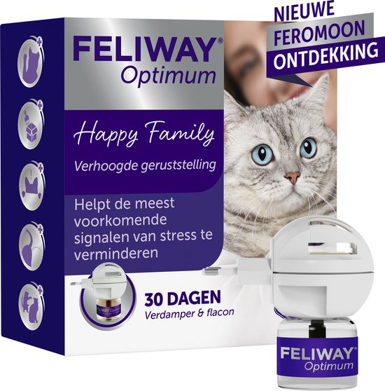 Feliway Optimum - Startset - 1 Verdamper met 1 Vulling - 48 ml - Anti-stress voor Kat
