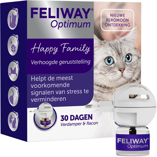 Feliway Optimum - Startset - 1 Verdamper met 1 Vulling - 48 ml - Anti-stress voor Kat