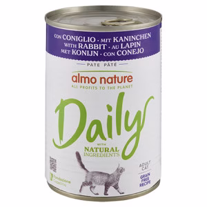 Catfood: Almo Nature Blik Adult Cat Daily Menu  - Konijn