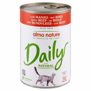 Catfood: Almo Nature Blik Adult Cat Daily Menu  - Rund
