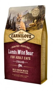 Catfood: Carnilove Lam & Wild Zwijn Sterilised