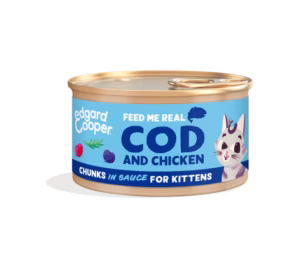 Catfood: Edgard & Cooper Kitten Chunks Kabeljauw Kip