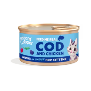 Catfood: Edgard & Cooper Kitten Chunks Kabeljauw Kip
