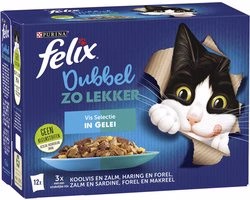 Catfood: Felix Dubbel Zo Lekker Vis Selectie In Gelei
