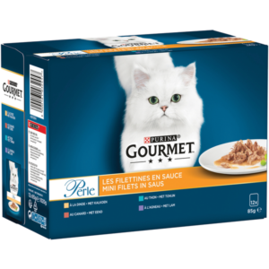 Catfood: Gourmet Perle Maaltijdzakjes Mini Filets Multipack - Eend