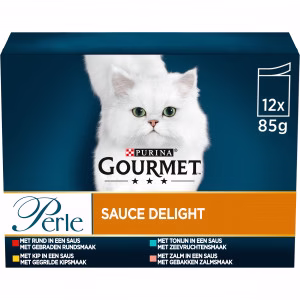 Catfood: Gourmet Perle Maaltijdzakjes Sauce Delight Multipack - Kip 