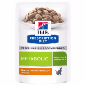 Catfood: Hill's Prescription Diet Metabolic Weight Management Maaltijdzakjes - Kip 