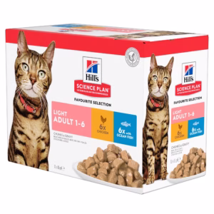 Catfood: Hill's Science Plan Adult Light combipack kip & zeevis