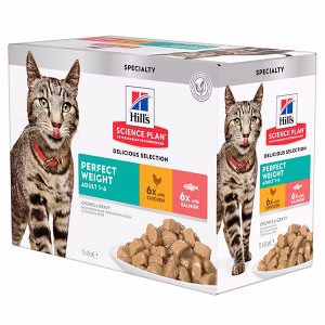 Catfood: Hill's Science Plan Feline Adult Perfect Weight Del. Selection