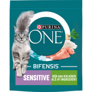 Catfood: Purina One Sensitive Kalkoen/Rijst