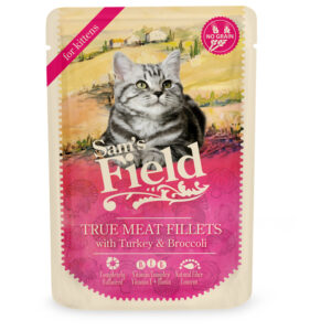 Catfood: Sam's Field Kitten Pouch True Meat Filets