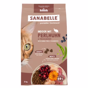 Catfood: Sanabelle Indoor met parelhoen en cranberries