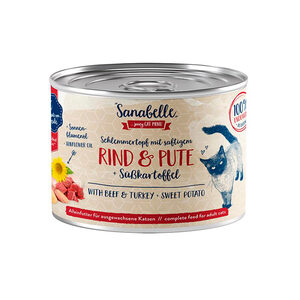 Catfood: Sanabelle Natvoeding met Rund en Kalkoen