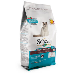 Catfood: Schesir Cat Dry Sterilized & Light Vis