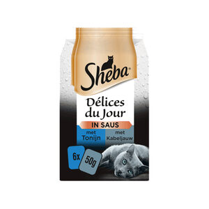 Catfood: Sheba Délices Du Jour Tonijn & Kabeljauw in Saus