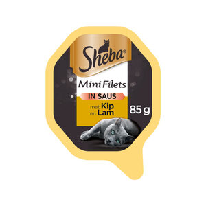 Catfood: Sheba Mini Filets In Saus Kip & Lam