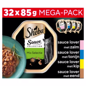 Catfood: Sheba Sauce Collection Adult Mix Selectie Natvoer Kat