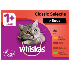 Catfood: Whiskas 1+ Classic Selectie Groenten In Saus