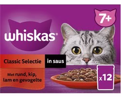Catfood: Whiskas Senior Classic Selectie in saus multipack