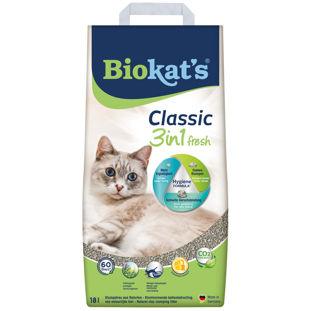 Kattenbakvulling: 2x Biokat's Kattenbakvulling Classic Fresh 3-in-1