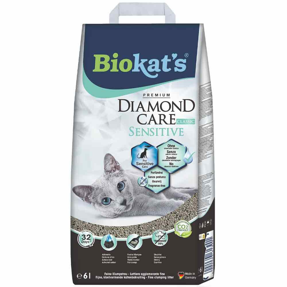 Kattenbakvulling: 2x Biokat's Kattenbakvulling Diamond Care Sensitive