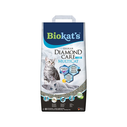 Kattenbakvulling: Biokat's Diamond Care MultiCat - 2 x 8 Liter