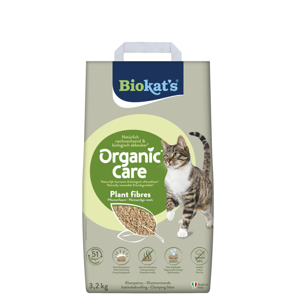 Kattenbakvulling: Biokat's Kattenbakvulling Organic Care Plant Fibres