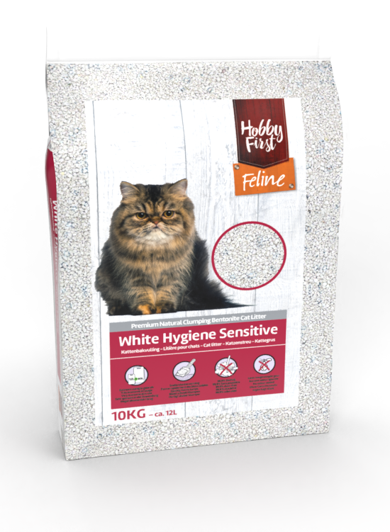 Kattenbakvulling: HobbyFirst Feline Hygiene Sensitive Wit zonder Parfum