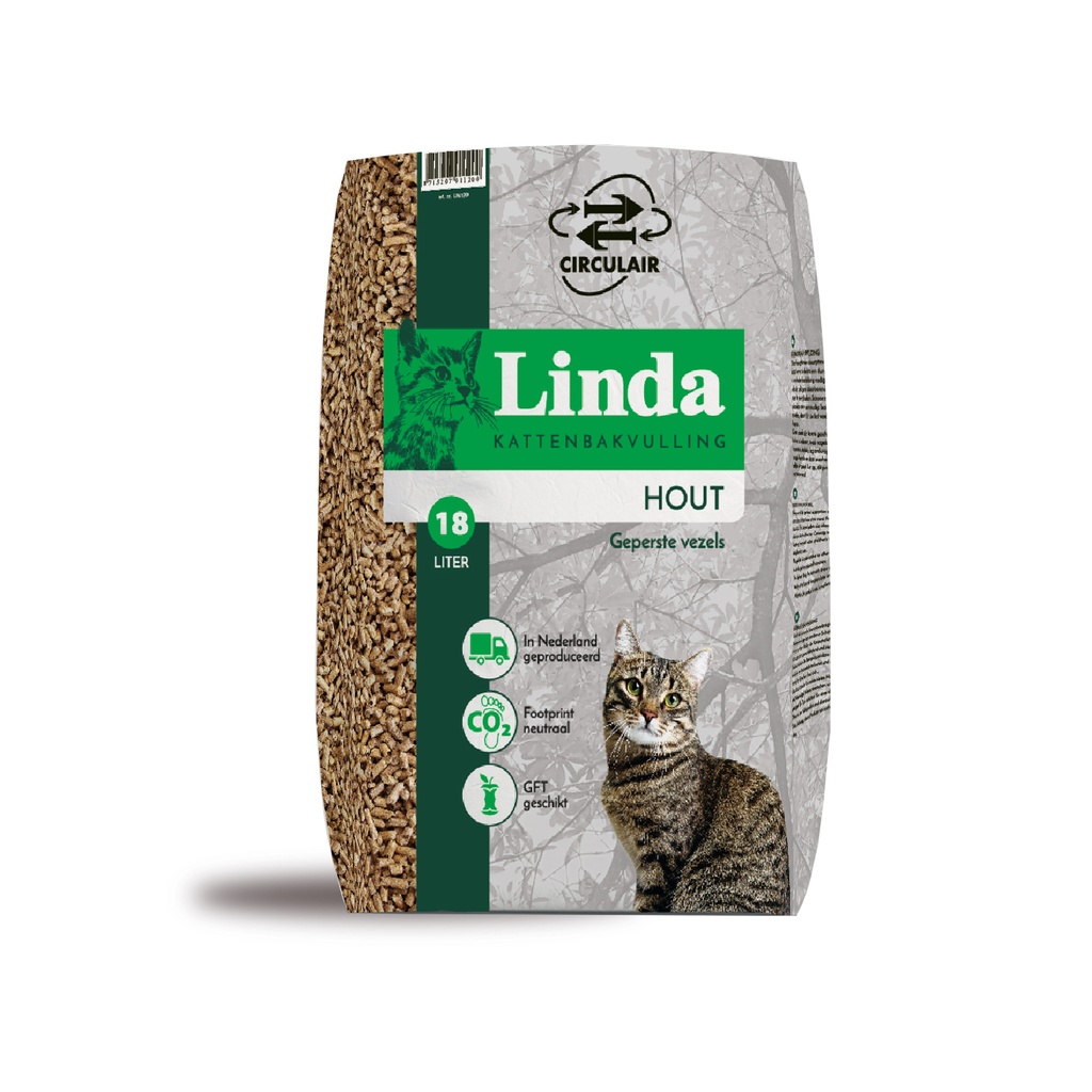 Kattenbakvulling: Linda Kattenbakvulling Hout Circulair