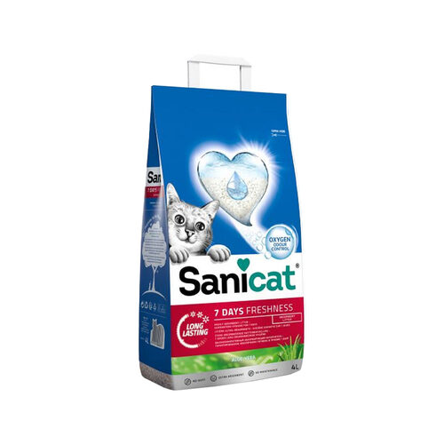 Kattenbakvulling: Sanicat 7 Days Aloë Vera Kattenbakvulling - 4 L - 2 stuks