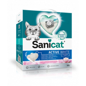 Kattenbakvulling: Sanicat Active White Lotus Flower kattenbakvulling