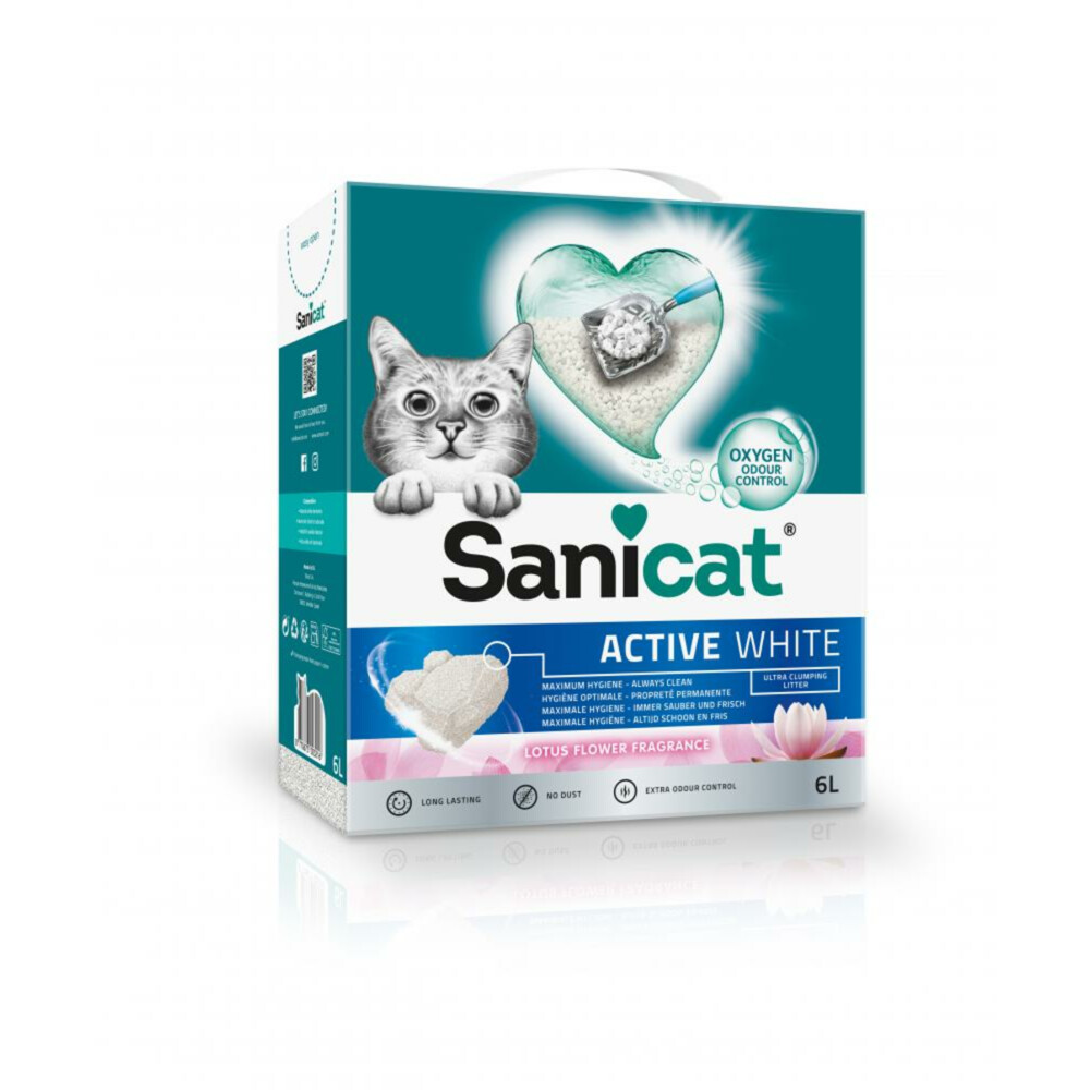 Kattenbakvulling: Sanicat Active Wit Lotusbloem