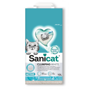 Kattenbakvulling: Sanicat Clumping White Active Marseille zeep kattenbakvulling