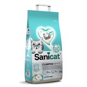 Kattenbakvulling: Sanicat Clumping White Cotton Fresh kattenbakvulling