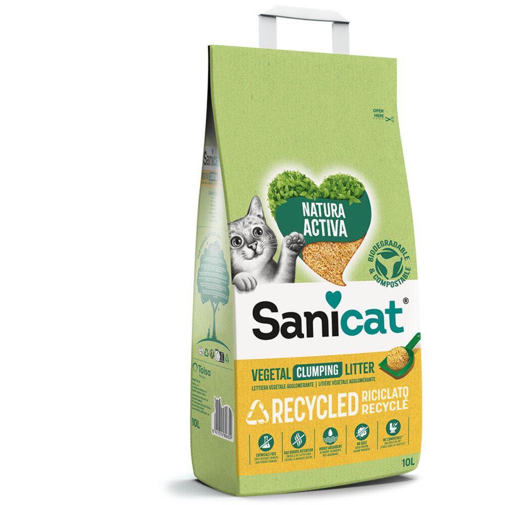 Kattenbakvulling: Sanicat Natura Activa Recycled