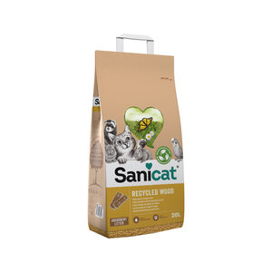 Kattenbakvulling: Sanicat Recycled wood - 2 x