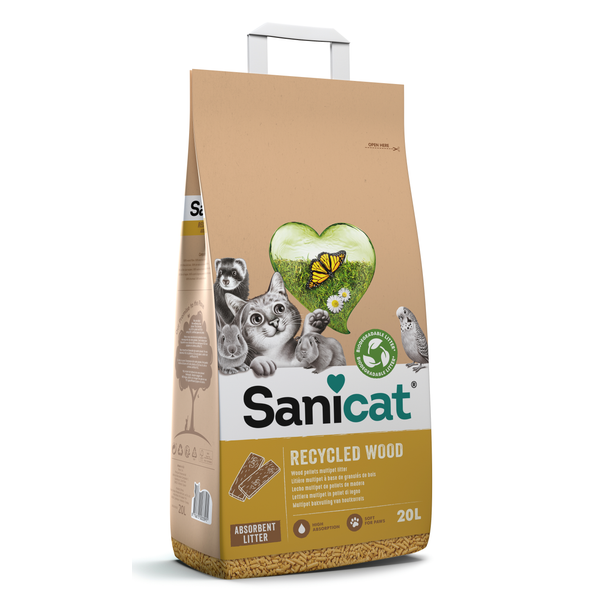 Kattenbakvulling: Sanicat Recycled Wood Pellets