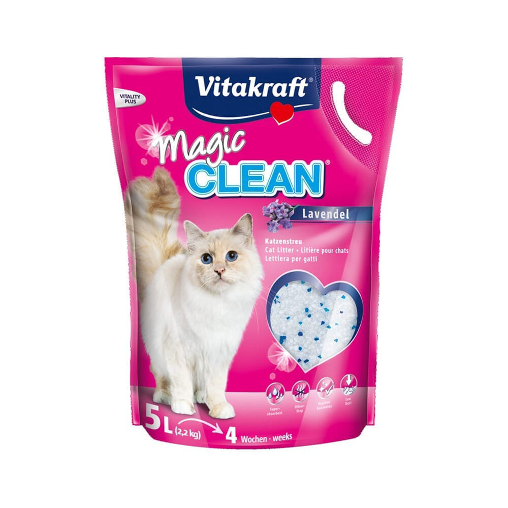 Kattenbakvulling: Vitakraft Magic Clean Lavendel - 5 x 5 Liter + 1 gratis