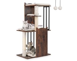 112 cm Kattenboom Moderne Houten Krabpaal