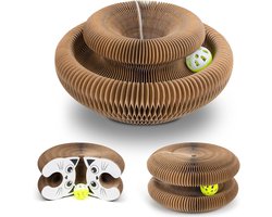 2-in-1 Krabplank voor katten met belletjes en munt - interactief kattenspeelgoed