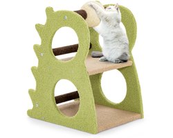 2-Traps Moderne Krabpaal voor Huiskatten Schattige Dinosaurussvormige Katten Toren Groen