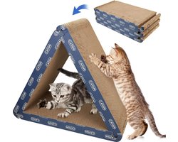 3-in-1 krabmat voor katten, 3 stuks, montagebaarheid, krabpads, dubbelzijdige krabpads voor katten, recyclebaar karton