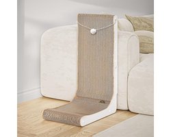 68cm Krabpaal voor Katten - Pluche & Catnip Ballen - Grote Kattenkrabplank - Muur Katten Speelgoed voor Meubelsbescherming Gimars