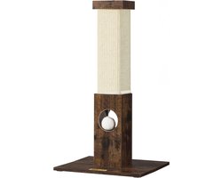 73 cm hoge krabpaal van sisal in vintage bruin