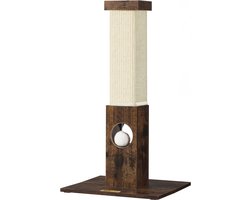 73cm hoge sisal krabpaal vintage bruin met krabpaal.