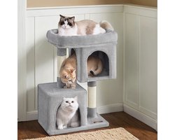 74 cm hoge krabpaal, kattenboom, groot platform