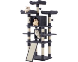 ACAZA Krabpaal - Krabpaal voor grote Katten - Kattenboom - 172 cm Hoog - Donkergrijs - Kattenkrabpaal