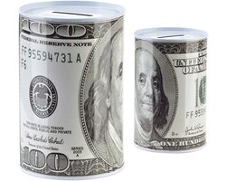 Adi Serie - Metaal Spaarpot - 8x8x12,5 cm - Elegant Design