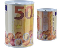 Adi Serie - Metalen Spaarpot - 10x10x15 cm - Elegante en Functionele Decoratie