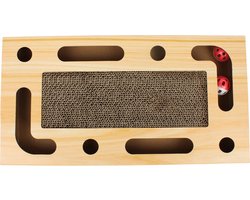Adori Kartonnen Krabplank Rox - Krabpalen - 48x25x5 cm Bruin
